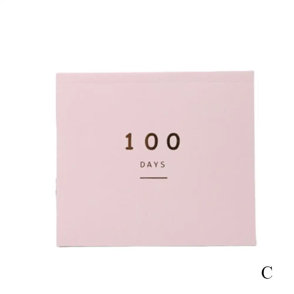100 дней планировщик записная книжка ежедневный Органайзер офисная школа креативные канцелярские принадлежности календарь список пожеланий Еженедельный план стол Расписание Книга - Цвет: Pink