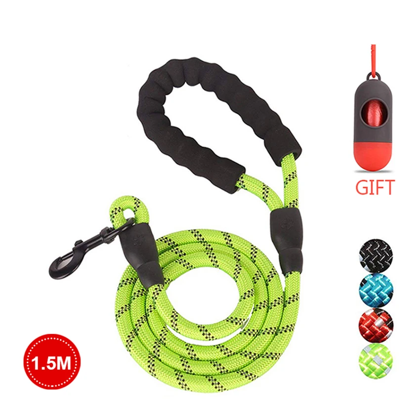 Pet Leash Reflective Strong Dog Leash 1.5M Long with Comfortable Padded