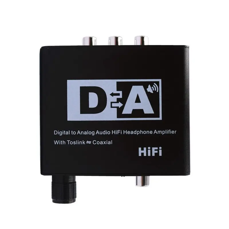 new headphone amplifier fiber coaxial HIFI digital to analog digital fiber coaxial simulation EU Plug