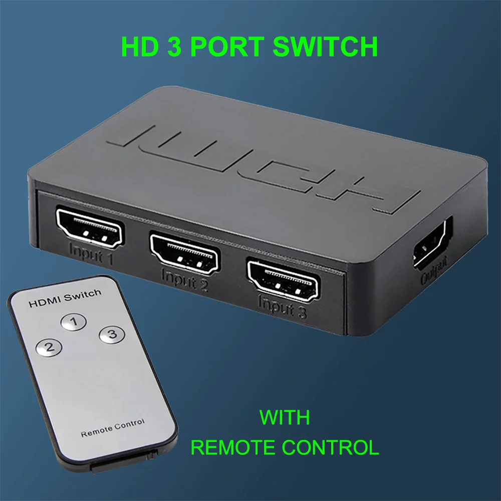 3-портовый Hdmi-совместимый сплиттер-концентратор автоматический переключатель
