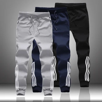 

Spring Autumn Men Casual Sweatpants 2020 Mens Sportswear Joggers Striped Pants Fashion Male Skinny Slim Fitted Gyms Harem Pants