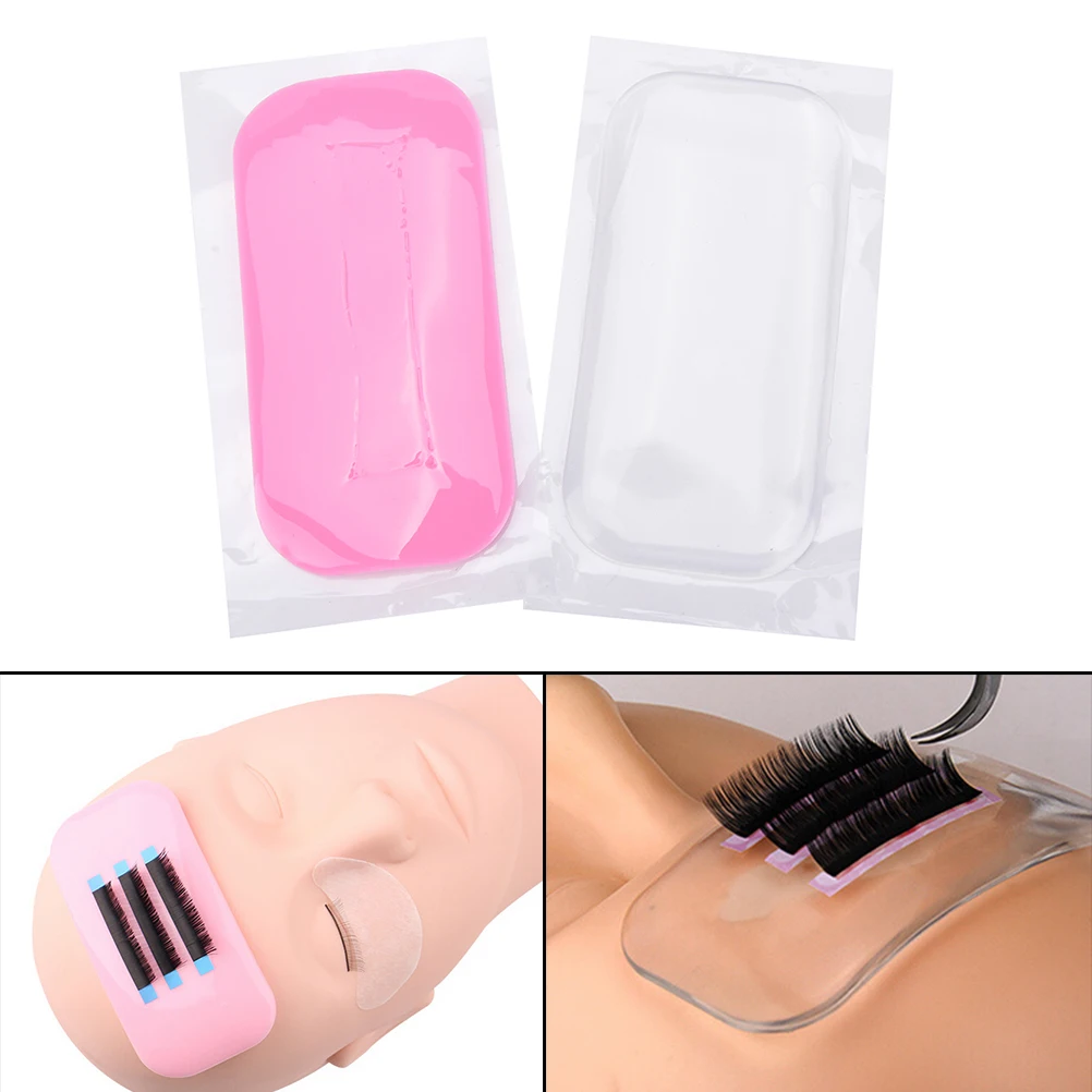 Individual EyeLash Stand 1Pcs Reuseable Eye Lashes Silicone Rectangle Pads Extension Stand flexible Make Loose Pallet
