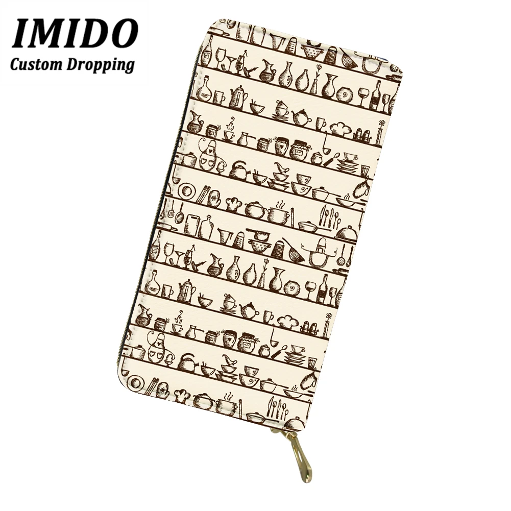 IMIDO, женские кошельки, британский стиль, Эйфелева башня, узор, многофункциональные кошельки на молнии, женский кошелек, сумка, кошелек для мобильного телефона, новинка - Цвет: WLL5237