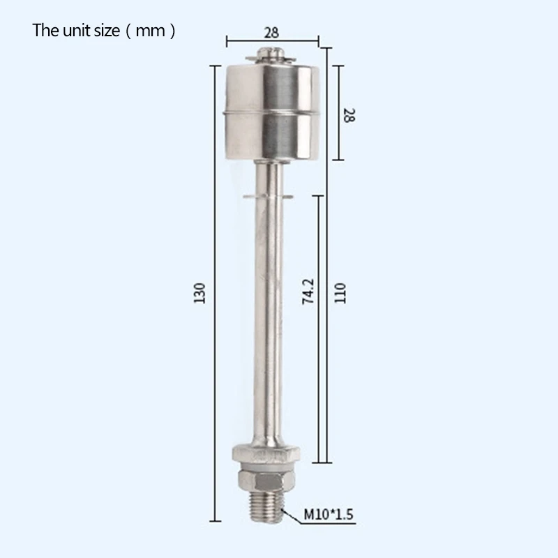 304 высокотемпературный геркон из нержавеющей стали, маленький Поплавковый выключатель, автоматический переключатель уровня жидкости, датчик уровня жидкости