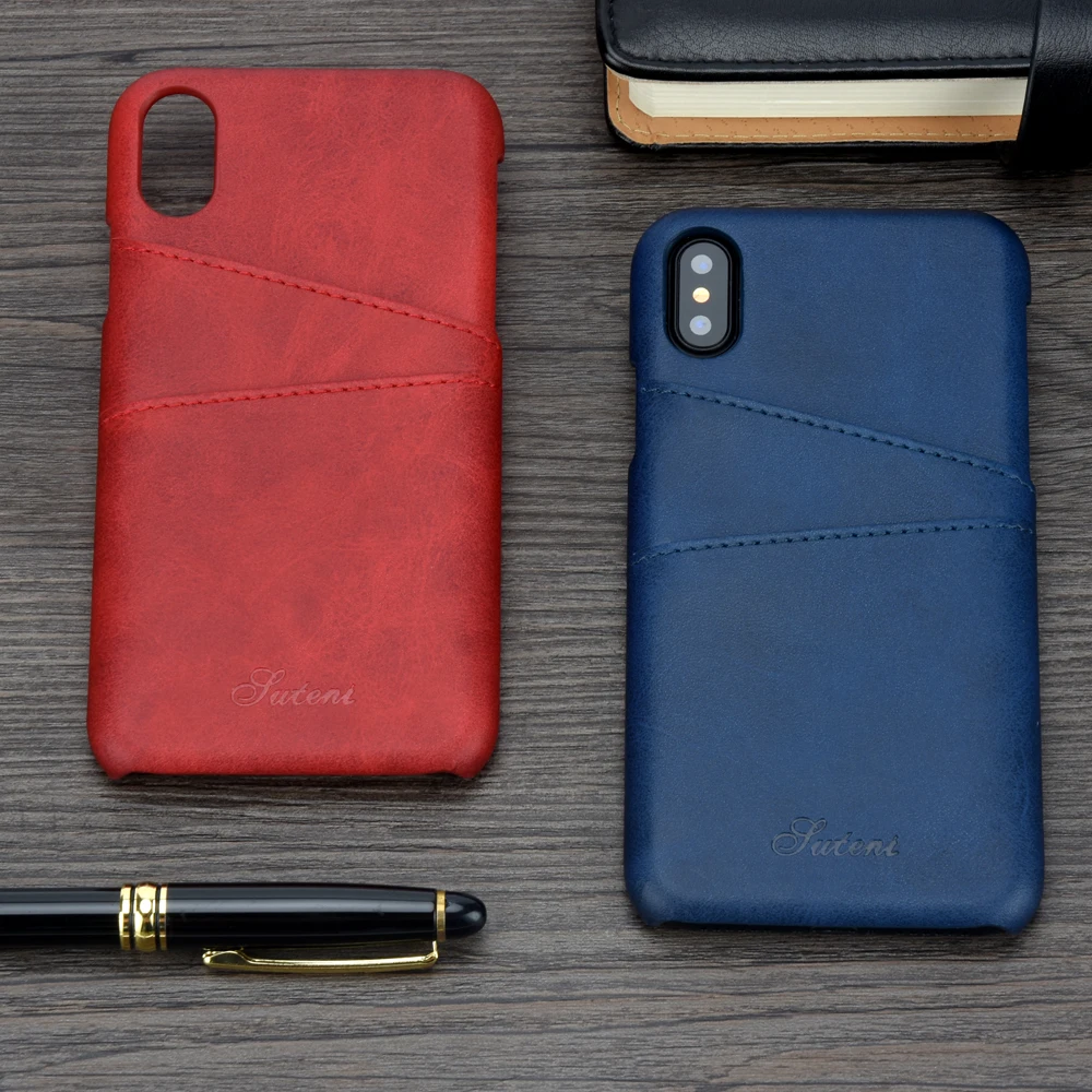 Тонкий роскошный чехол KEYSION из искусственной кожи для iPhone XR XS MAX задняя крышка