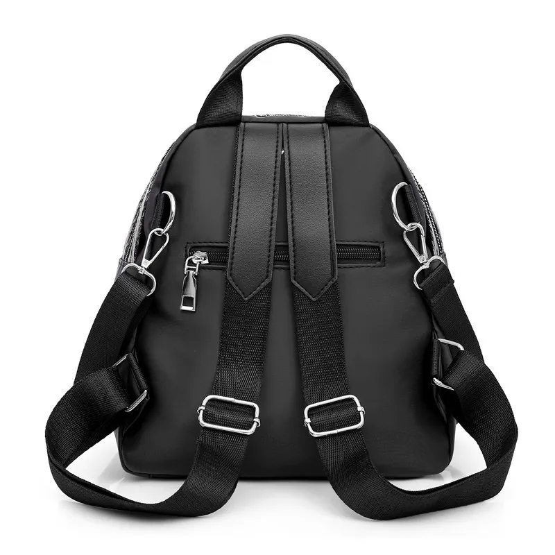New Female Girls Street Glitter Sequins Backpack Women Ladis Party Shoulder Schoolbags Girls Cute Casual Travel Zipper Backpack