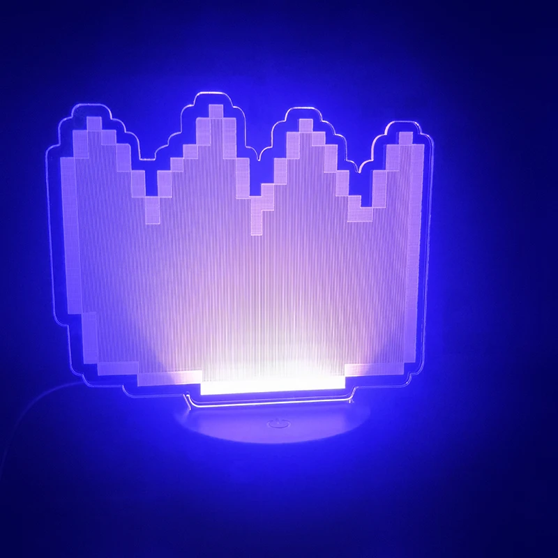3d лампа Crown милый подарок для ребенка светильник с будильником основа