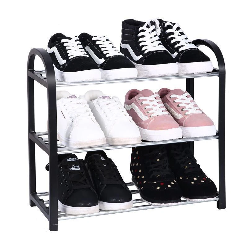 Shoe Rack Aluminum Metal Standing Shoe Rack DIY Shoes Storage Shelf Home Organizer Accessories