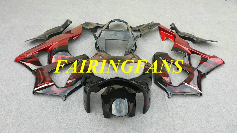 Инжекторный комплект для HONDA CBR900RR 929 00 01 CBR 900 RR 900RR 2000 2001 Красный Пламя Обтекатели