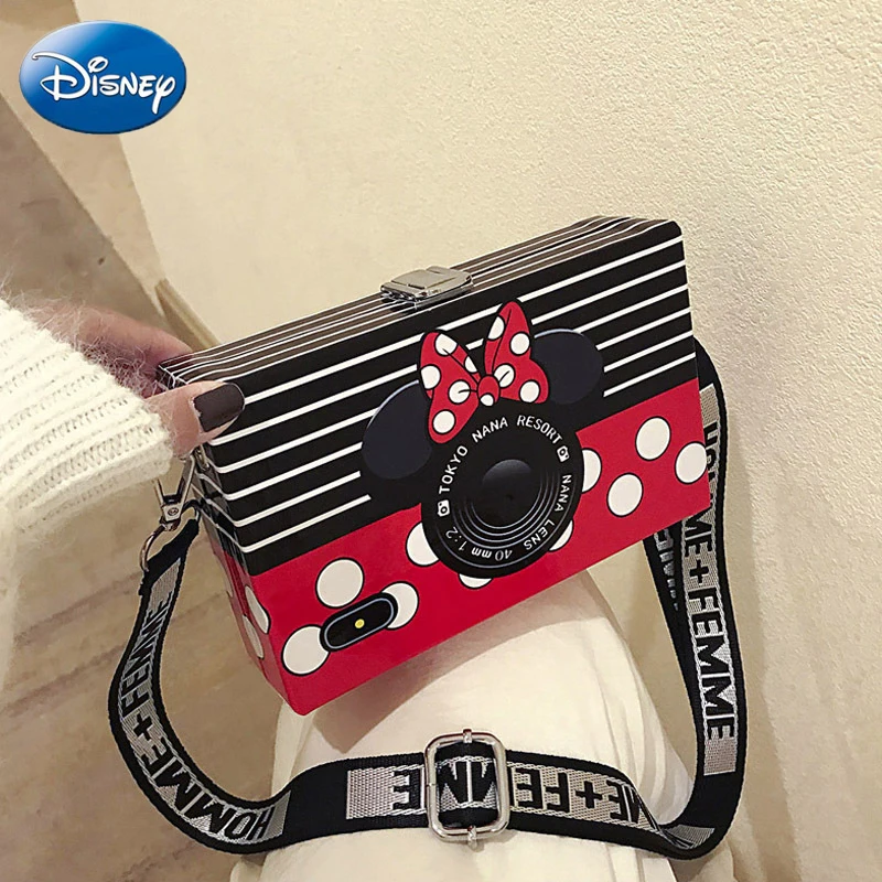 Disney женская сумка через плечо для камеры PU модные сумки через плечо прозрачная сумка-мессенджер Микки Минни Водонепроницаемая плюшевая