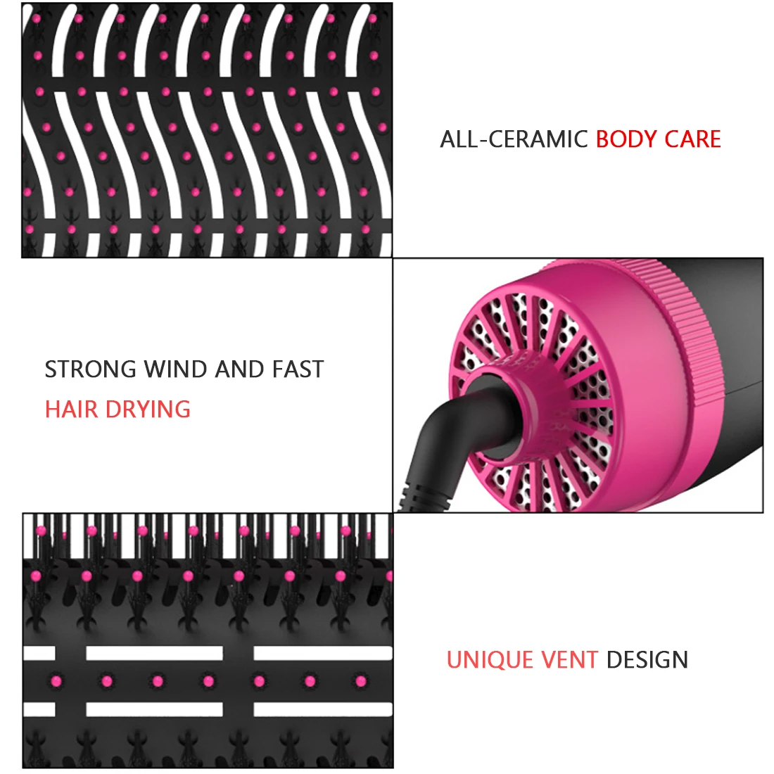 Secador de Cabelo Escova de Ondulação do Ferro Escova de ar 2 em 1 Novo Etapa Quente Elétrico Íon Negativo Curling Pente Ion Uma 8 Cheap Curling Irons