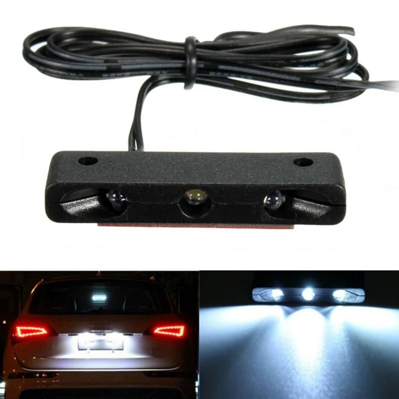 1Pc Universal Motorcycle LED Number License Plate Rear Light White Motorbike Scooter 12V Lamp