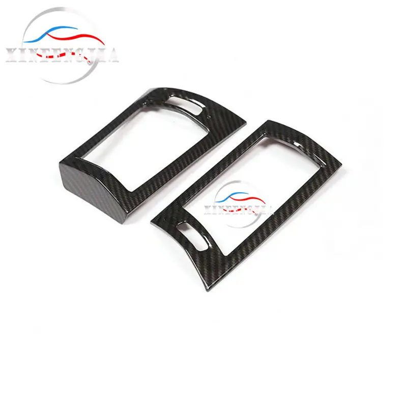 Для BMW X3 X4 F26 F25 11-17 углеродное волокно цвет автомобиля модифицированный декоративный центр вентиляционное отверстие Выход AC переключатель ручка рамка внутренняя отделка