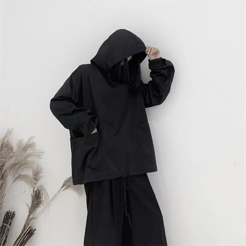 Women's Long Sleeve Hoodie Autumn New Dark Drawstring Pocket Design Youth Fashion Trend Versatile Sport Pullover