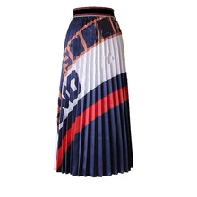 Женская элегантная повседневная юбка, эластичная талия, плиссированная юбка, Женская трапециевидная юбка, размер, тонкая юбка