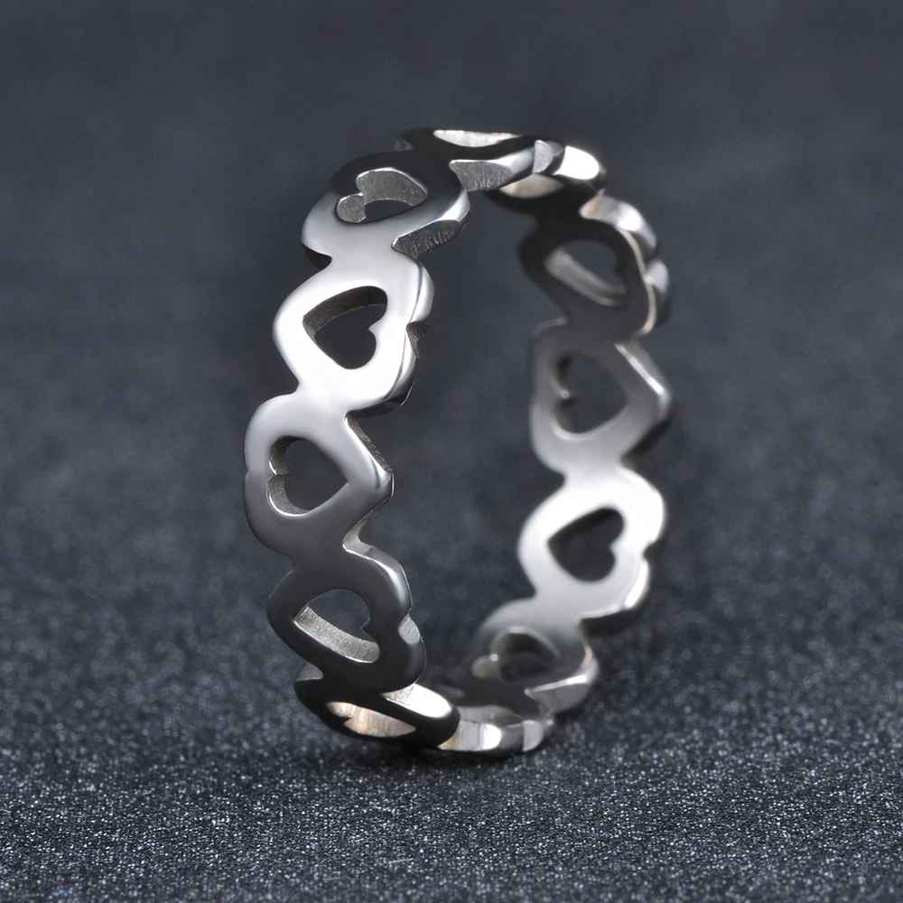 Женское кольцо AENINE из нержавеющей стали 316L в форме сердца|ring jewelry|womens rings jewelrywomen |