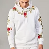 Sudaderas con capucha de moda para hombre, jersey de manga larga de Hip-Hop, sudadera con estampado Floral rosa, ropa deportiva informal ajustada para otoño ► Foto 2/6