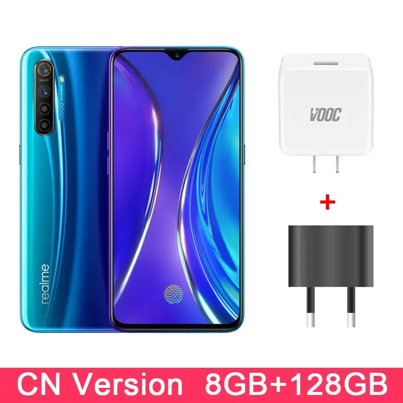 Realme X2 X 2 Смартфон Snapdragon 730G Восьмиядерный 64 мп четырехъядерный камера 6,4 ''полный экран NFC Google Play VOOC 30 Вт Быстрая зарядка - Цвет: 8GB 128GB Blue