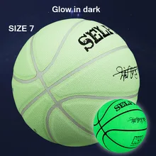 Size Glow Attract Reflective Ball Dark Basketball Birthday In Present Ball Glowing Luminous Basketball Basketball Gift 7 PU Bask