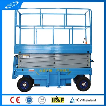 Online Qiyun CE&ISO Lift 10m 500kg Hydraulic Electric Mobile Scissor Lift Platform With ODM/OEM