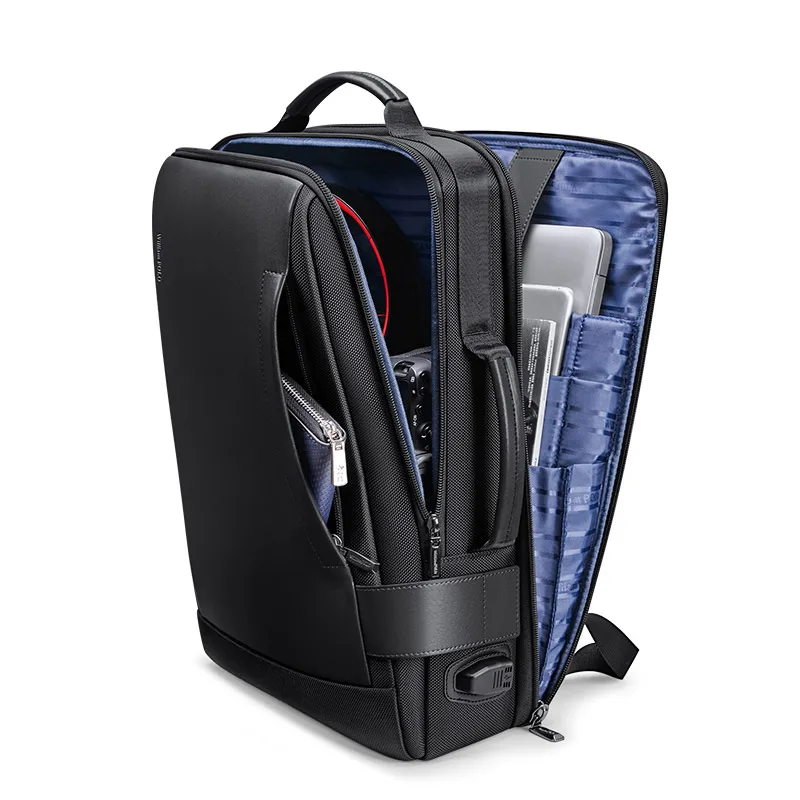 WILLIAMPOLO Backpack For Teenagers Fashion Microfiber Fit 17.3 Laptop Luxury Backpack For Boys School Bags Black PL207208 3