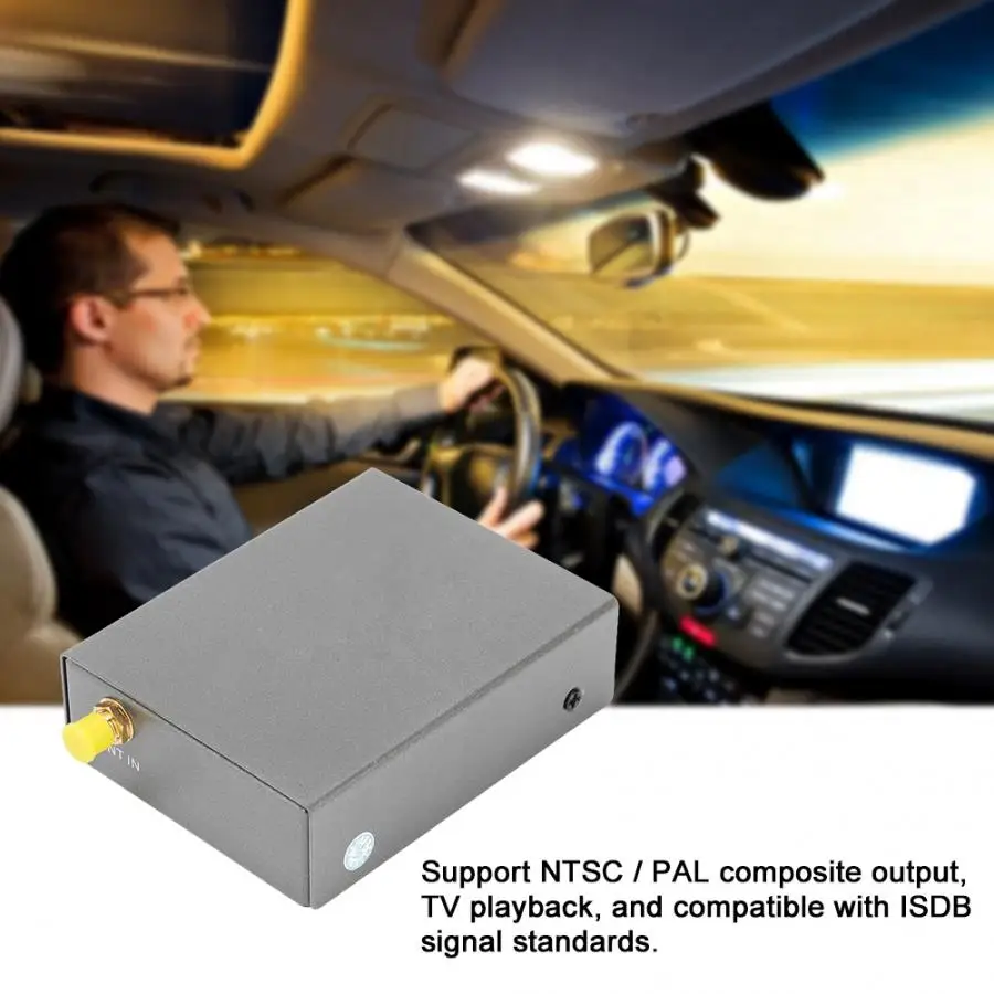 

Digital Car TV Tuner ISDB-T ATSC Digital TV Receiver Box with IR Cable Remote Control Car Electronic Part car dvd for DVB-T2