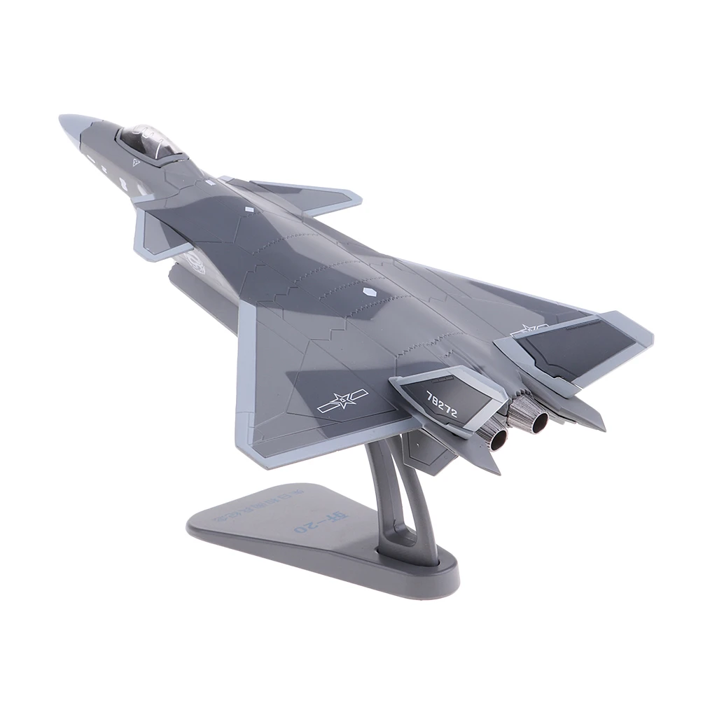 1/100 Alloy Chinese Airforce J-20 X-UFO Airplane Aircrafts Fighter Toy Model Plane Home Decor