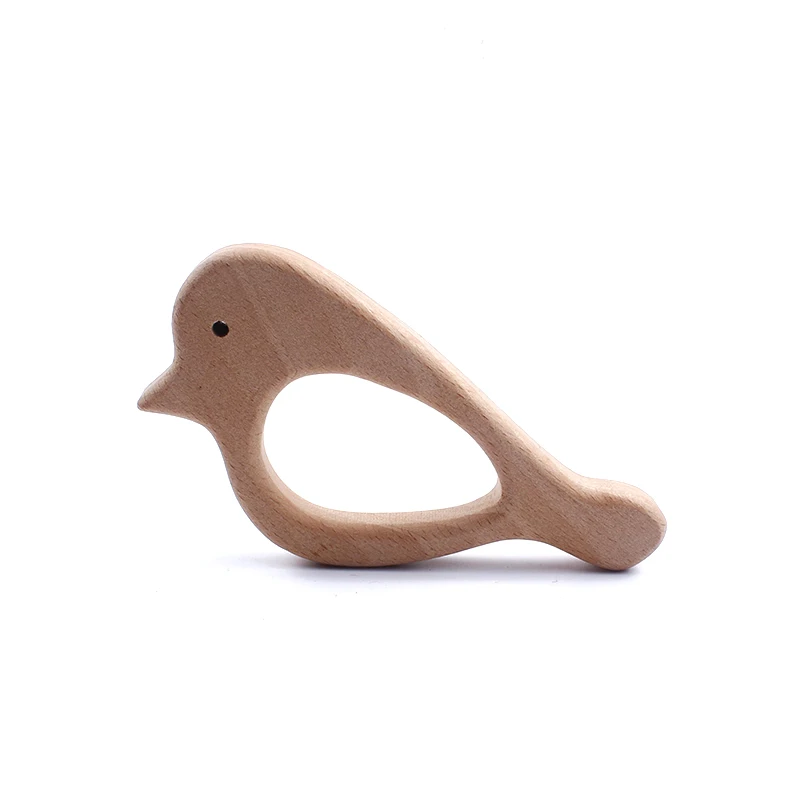 Baby Infant Accesories New Baby Teether Wooden Animal Pacifier Pendants BPA Free Beech Animal Shape Teether Wooden Chew Toy