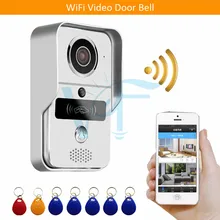 Домашнее улучшение Wi-Fi видео-телефон двери hd камера беспроводной двухсторонний голосовой домофон id карта открывалка двери контроль доступа VF-DB04