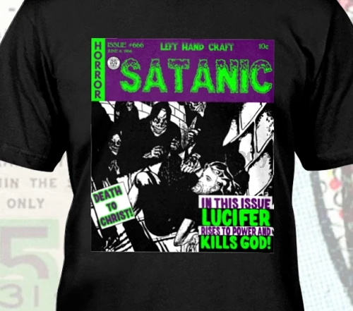 Satanic - horror футболка в стиле комиксов-666 Tales от Crypt | Мужская одежда