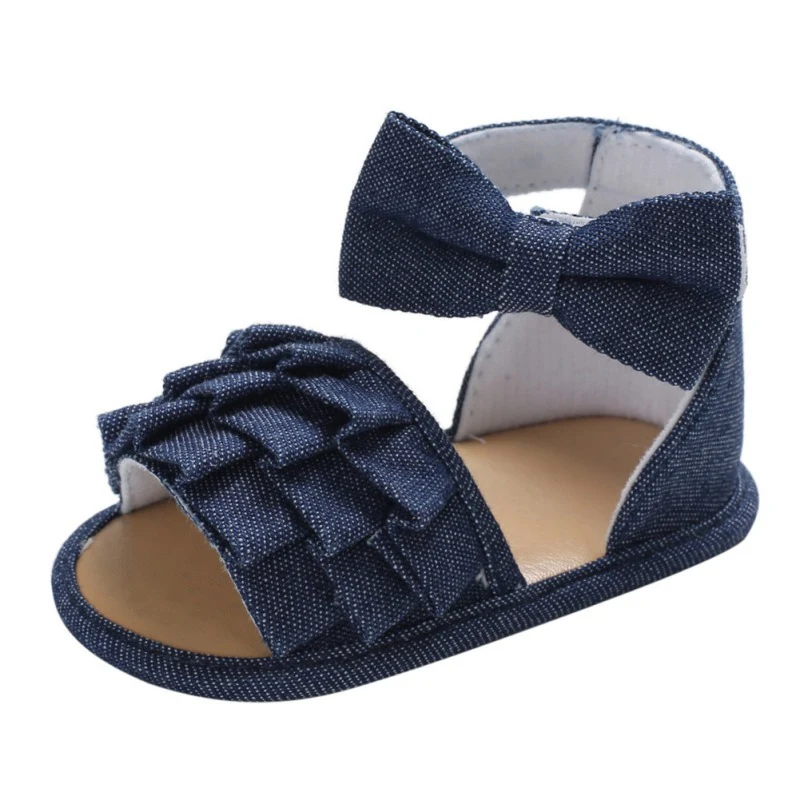 Летняя обувь для маленьких девочек; дышащие противоскользящие босоножки; мягкая обувь с подошвой для малышей