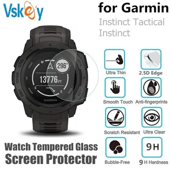 

VSKEY 100PCS Tempered Glass For Garmin Instinct Tactical Smartwatch Screen Protector Diameter 31.5mm Sport Watch Protective Film
