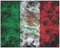 Mexican Flag Sticker Decal, Mexico Smoke Flag, Bandera DE Mexico