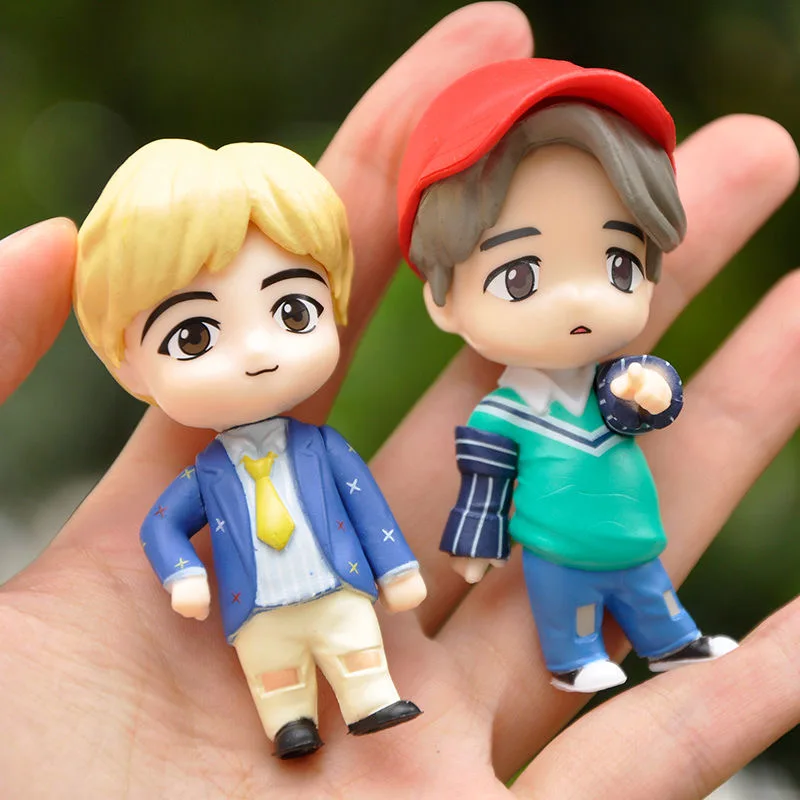 7 Styles Bangtan Boys Figure Toys Korea KPOP Stars Anime Figurine Model  Decorations Cake Kids Gifts Collections