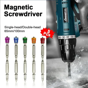 

5pcs Magnetic Screw Driver Bit 65mm S2 Chrome Vanadium Steel Screwdriver Bits Drill CLH@8
