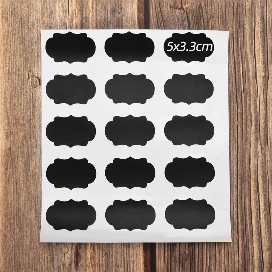 Description Picture 4 of item15pcs Kitchen Spice Stickers Jar Sticker Waterproof Label Sticker Spices Organizer Storage Bottles Jars Blackboard Wall Tags