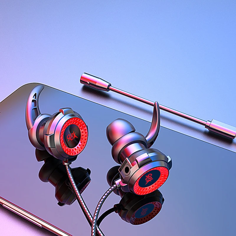 Yulass Gaming Headset Sports Headphones Stereo In Ear Wired Earbuds With Microphone for Mobile Phones Computers and Tablets