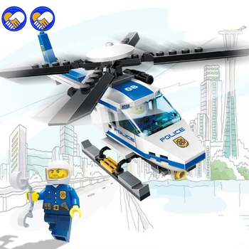 

Compatible With Lepining City Police Series Building Blocks Police Helicopter Blocks Assembled Toys Educational DIY Blocks Toy