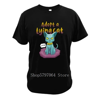 

Saga Lying Cat T Shirt Fantasy Comics Adopt A Lying Cat Tops O-Neck Digital Print Streetwear Tshirts For Men