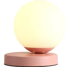 Современная светодиодная подвесная настольная лампа из железного стекла, ночной Светильник