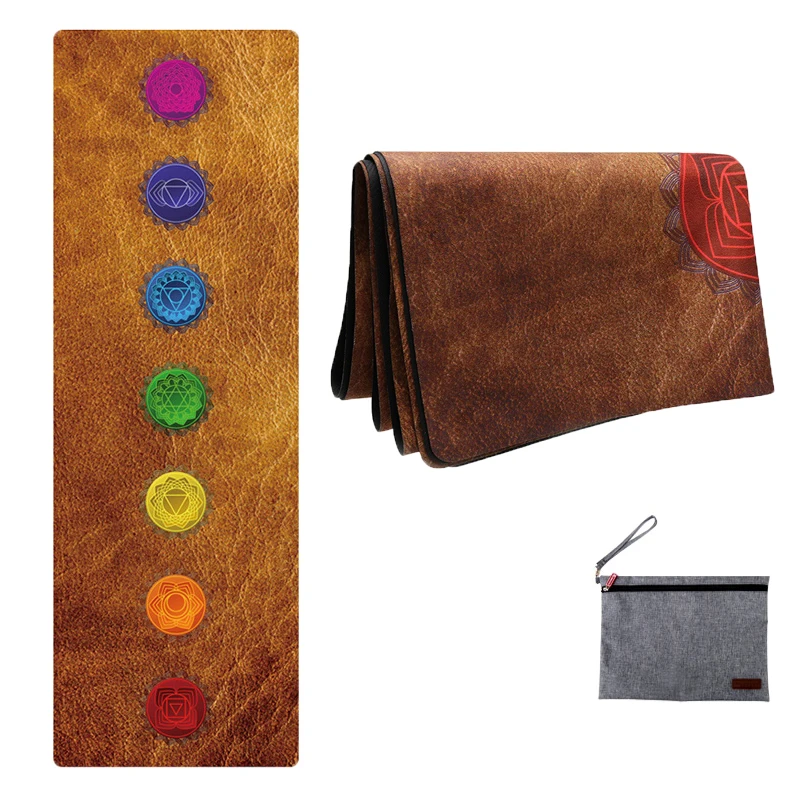 

178*61cm Suede Natural Rubber Yoga Mat Non-slip Yoga Fitness Exercise Mats Ultra-thin Printing Pilates Pad Cover Multiple Uses