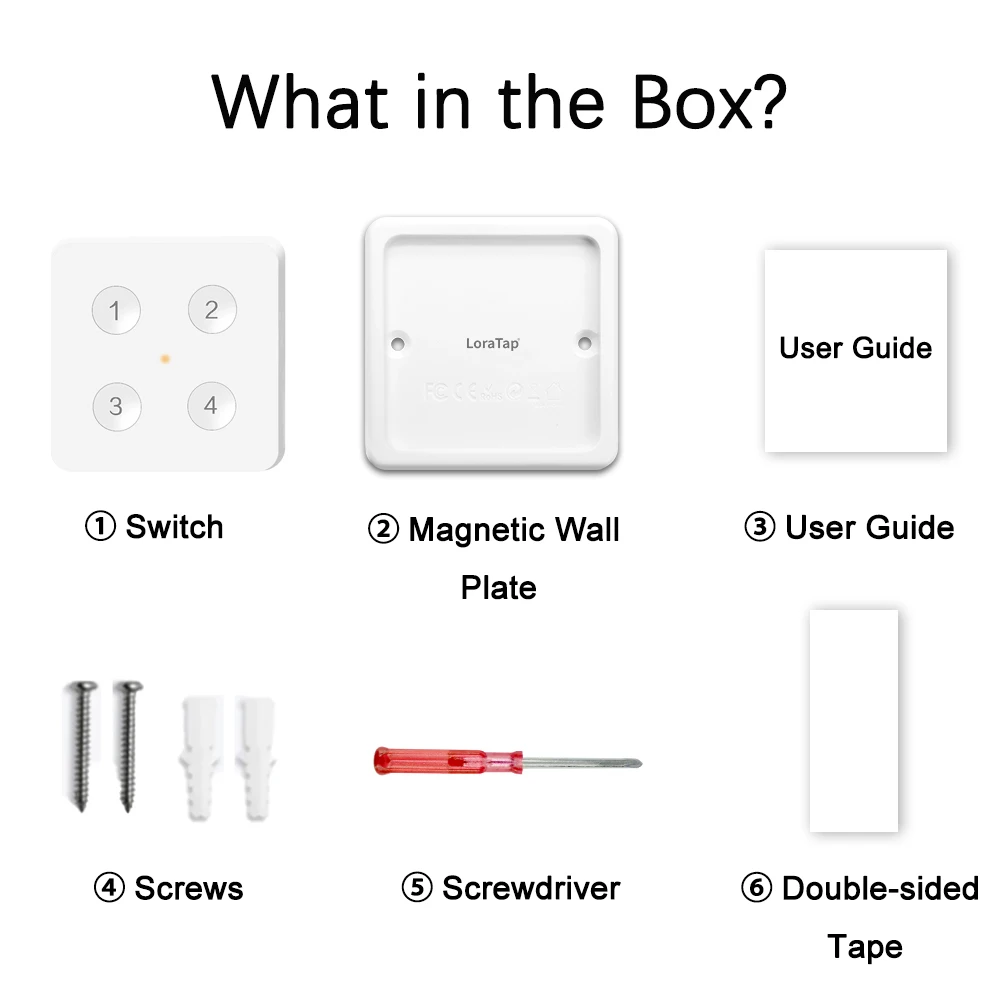 LoraTap-ZigBee 3.0 Botão Sem Fio, Interruptor de