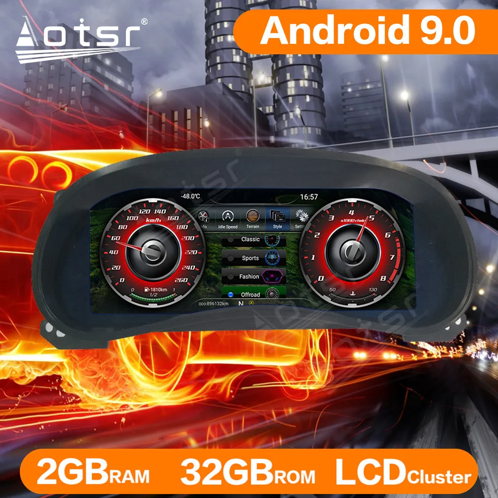 US $931.29 For Jeep Wrangler 3 JK 2010 Car LCD Cluster Instrument Multimedia Dashboard Modification Android GPS Navigation Player