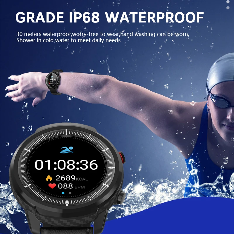 ESEED L5 Pro S10 plus, умные часы для мужчин, IP68, водонепроницаемые, полный сенсорный экран, 60 дней, длительное время ожидания, умные часы, пульсометр, PK honor watch