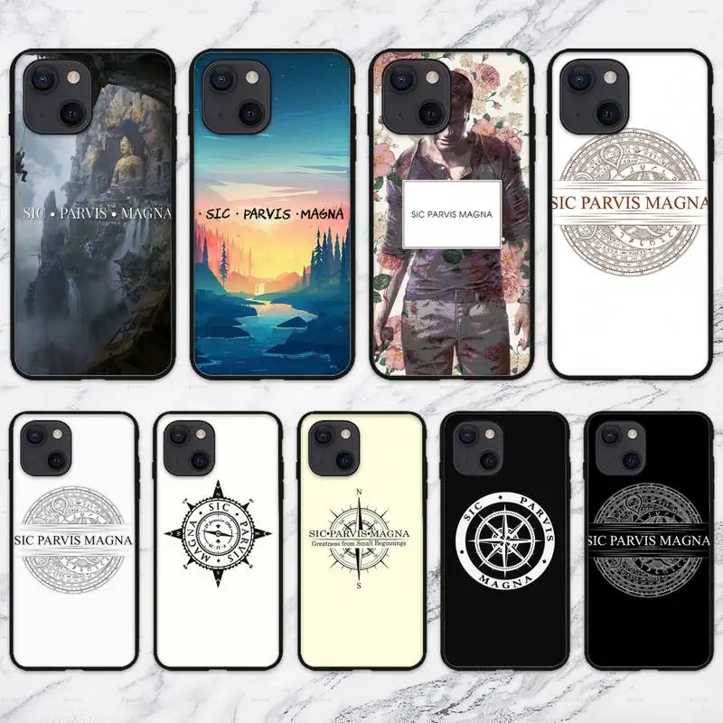 Чехол Sic Parvis Magna для iPhone 11 12 Mini 13 Pro XS Max X 8 7 6s Plus 5 SE XR | Мобильные телефоны и