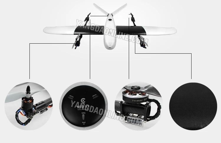 FPV Самолет длинный rang RC mapping VTOL фиксированный wingdrone для карты и съемки для Emlid REACH RTK PPK