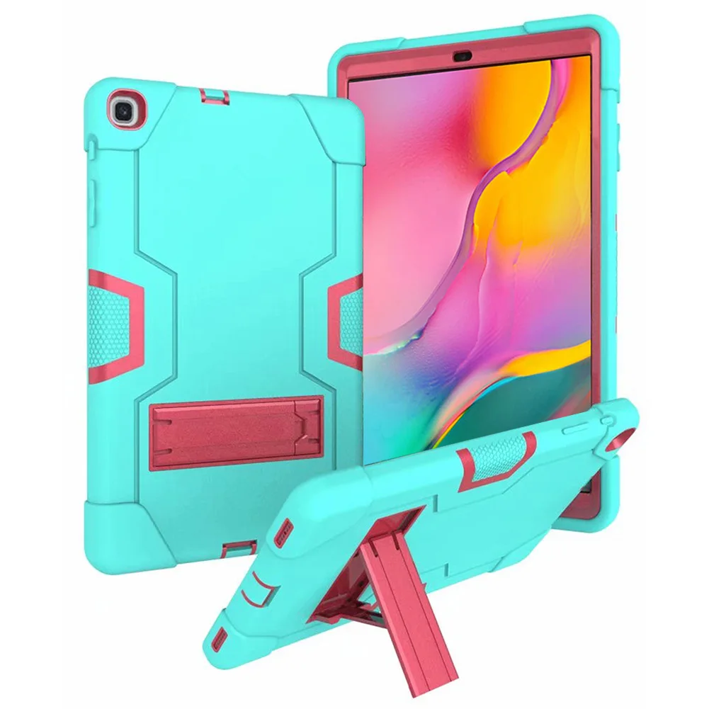 

For Samsung Tab A 10.1 2019 T510 T515 Tab A 8.0 T290 T295 Tablet Protective Case Shockproof Cover Contrasting Color Stand Bstyle