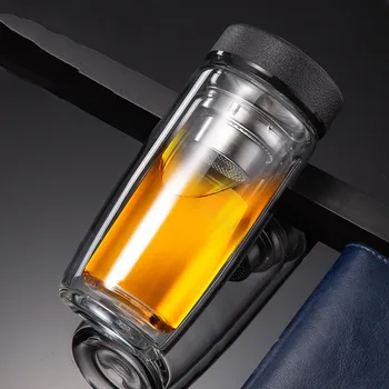 

400ml Portable Double Glass Water Bottle With Filter High Quality Tea Drink Bottle Tumbler Drinkware Eco-Friendly