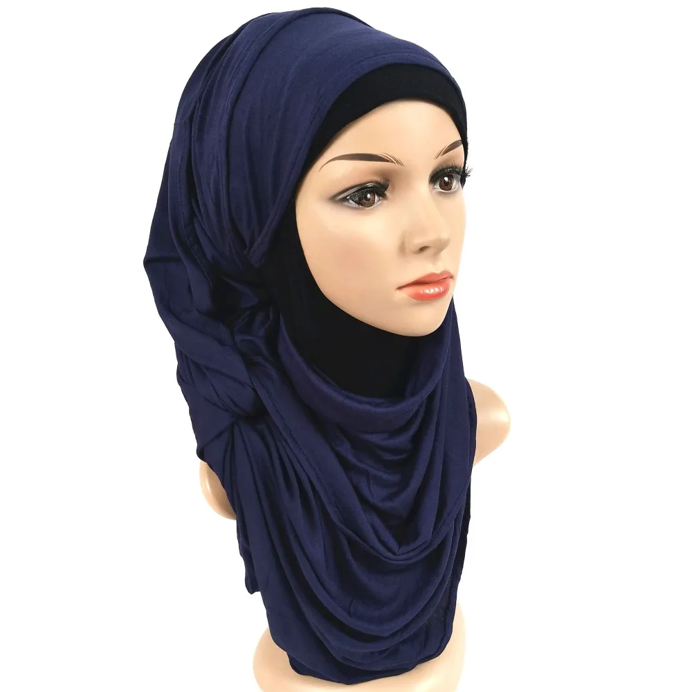 Z1 10 шт 220 г Высокое качество Модальная хлопковая трикотажная шаль Хиджаб длинные шары шарф Женская обёрточная повязка на голову 180*80 см