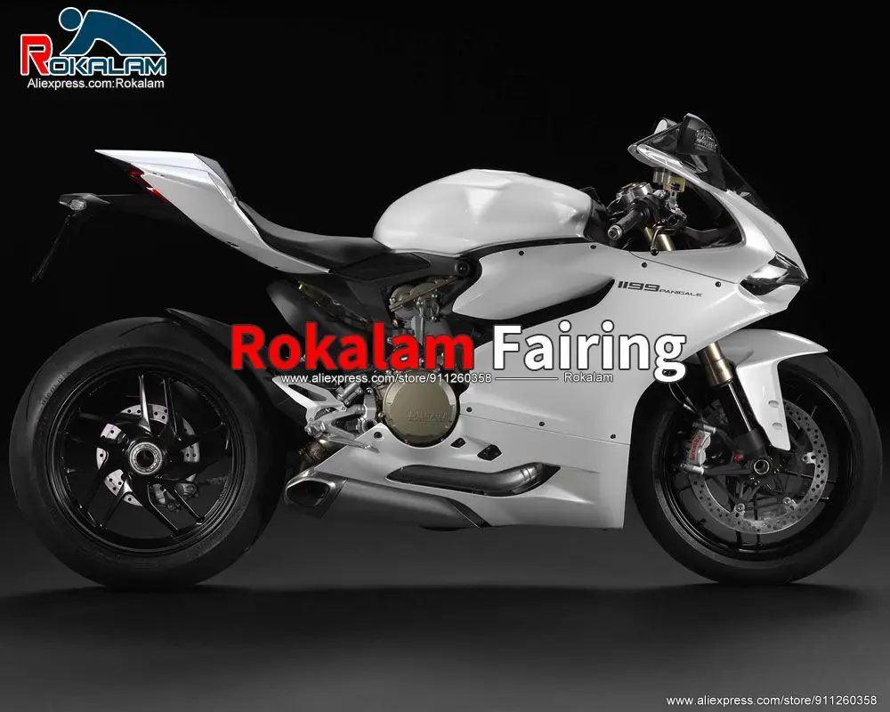 

Body Shells For Ducati 1199 1199S 899 2012 2013 2014 White Motorcycle Aftermarket Body Set (Injection Molding)